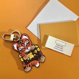 Fashion Brand Classic Tiger Keychains Designers Key Buckle Purse Pendant Bags Precious Tiger Luxury Mens Womens Car Pendant New Year