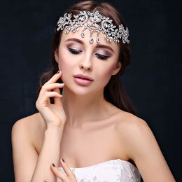 New Fashion Crystal Bridal Hairbands Women Hair Jewellery Wedding Tiaras And Crowns Head Chain Bride Hair Accessories Headbands J0113