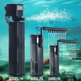 1200 L/H 600L/H 300L/H Submersible Aquarium Internal Filter Water Air Oxygen Pump for Fish Tank Pond Pool Frequency 220-240V 50H Y200922