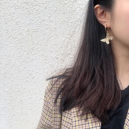 Women Geometric Circle Earrings Fashion Hollow Butterfly Earrings Gold Silver Earrings Europe and America Fashion Jewellery
