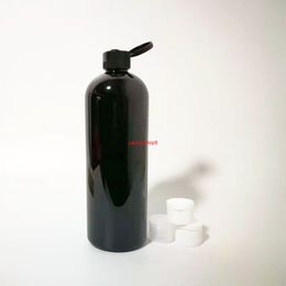 10pcs 500ml Plastic Cosmetic Cream Bottle Refillable Essence Lotion Flip cap Empty black Bottlesgood package