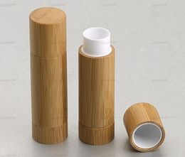 2022 leere lip gloss tubes großhandel Bambus DIY Design Leer Lip Gloss Container Lippenstiftschlauch, Lippenbalsam Kosmetische Verpackungsbehälter Großhandel