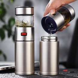 ONEISALL Thermos Mug With Tea Insufer For Office 570ml Stainless Steel Thermal Bottle Thermocup Tea Vaccum Flasks 201109