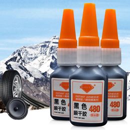 480 Black Glue Car Tyre Strong Repair Glue Universal Truck Motorcycle Bicycle Inner Tube Puncture Quick Repair Glue Agent 20g