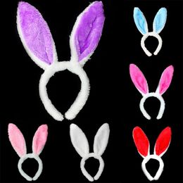 -Bandas para el cabello para las mujeres Conejito Ear Pascua Adulto Niños Hairband Conejo Diadema Algodón Mezcla Accesorios para el cabello