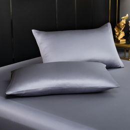 Pillowcase 100%Natural mulberry silk Pillowcase Cover Solid color pillow case Bedding pillow cover Customize any size 201114