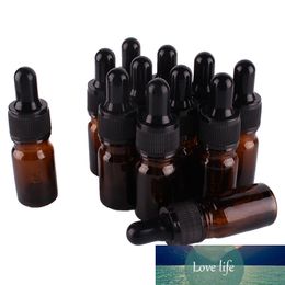 12pcs 5ml Amber Glass Dropper Bottles with Pipette for essential oils aromatherapy lab chemicals