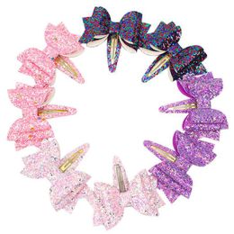 New arrived 2pcs/set sequin bows girls hair clips princess kids barrettes fashion baby BB clips cute baby girl hair accessories