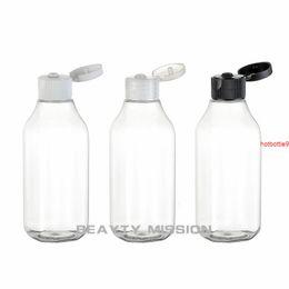 BEAUTY MISSION 100ml x 48 pcs empty clear square bottles with flip top cap,refillable travel shampoo packaging PET bottlesgood qualtity