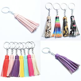 Fashion Artefact Tassels Key Ring Lady Bag Accessories Leather Pendants Sunflower Snake Pattern Flower Keychains 2 8qx G2