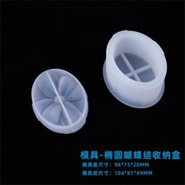 DIY Epoxy Resin Silicone Moulds Crystal Drop Glue Round Ellipse Heart Shaped Square Bow Storage Box Mould Craft Tools New Arrival 14ly M2