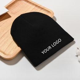 OEM custome winter hat knitted toque with your embroider 10 pcs mixed color can choose Y201024