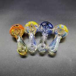 Glass Hand Pipe Bong Unique Design Blown Beatuful Appearance Pyrex Thick Colourful Tabacco Herb Mini 2.5 Inch Spoon Water Pipes Wholesale