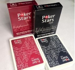 DHL Red/Black Texas Holdem Plastic Playing Card Game Poker Cards Waterproof And Dull Polish Poker Star Board Games