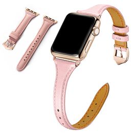 Women Slim Leather Watch Strap Band para Apple Watch Fashion Wrist Sport Sport Series Iwatch 8/7/6/5/4 3 38mm 45mm 49mm WatchBand