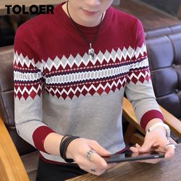 Autumn Pullovers Sweaters Men Long Sleeve Knitted Sweater High Quality Winter Pullovers Men Homme Warm Navy Coat 3xl Newest 201022