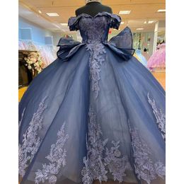 Mexican Black Quinceanera Dress Ball Gown For Sweet Girls Sequins Beaded Appliques Graduation Party Prom Dresses robes de soirée