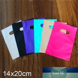 Wholesale-Small colorful Plastic Gift Bags, Plastic shopping bags 14x20cm