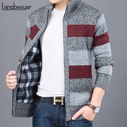 Dicke neue Mode Marke Pullover für Herren Strickjacke Slim Fit Jumper Strickwaren warme Herbst koreanischen Stil Freizeitkleidung männlich 201105