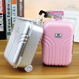 Personality Creative Piggy Bank Large Capacity Piggy Coin Money Bank Unique Plastic Luggage Suitcase Storage Box Birthday Gifts LJ201212