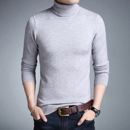 Fashion Brand New Turtleneck Sweater Men Mens Pullover Slim Fit Jumpers Knitred Autumn Casual Men Clothes Pull Homme 201203