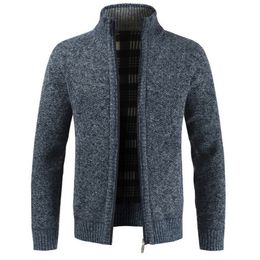 Men Spring Sweater Coat Thick Fashion Casual Sweater Cardigan Men Brand Slim Fit Knitwear Outerwear Warm Winter Sweater Jumper 201130