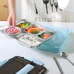 Stainless Steel Bento Lunch Box Adult Split Stainless Steel Insulated Lunch Box Factory Direct 304 Stainless Steel Lunch Box 201015