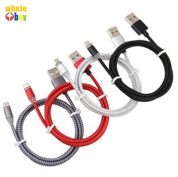 Magnetic Cable Micro USB Type C Fast Charging Wire Cord For Samsung Xiaomi Huawei Flowing LED Lighting Magnet Charger