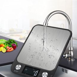 Digital Multi-function Food Kitchen Scale 5kg/1g Stainless Steel Electronic scales LCD Display digital scale for Household black Y200328