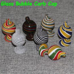 2pcs 25mm Smoking Glass Ball Carb Caps with Bubble Glass Dabber Cap for XL XXL Quartz Bangers Water Pipes