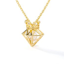 Cubic Zirconia Crown Pendant Necklace For Women Hot Selling Choker Collares Necklace Gifts For The New Year Fashion Jewelry