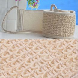 Bath Back Scrubber Loofah Natural Cotton Linen Body Shower Towel Cleaning Strap Brush Massage Wash Belt Relax Your Back