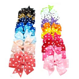 Ribbon Bow Dot Girls Hairpins Colourful Children Hair Clip Boutique Kids Girls Bow tie Kids Hair Accessories 20 Colours DW4177 115 Y2