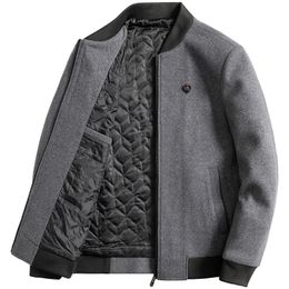 Thoshine Brand Winter 30% Wool Men Thick Coats Slim Fit Male Fashion Wool Blend Outerwear Jackets Smart Casual Jackets Baseball 201223