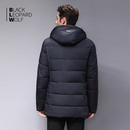 Blackleopardwolf NEW Men's winter down jacket Mid-length Hooded Business Casual Thicken markers man Parka Overcoat BL-833 201214