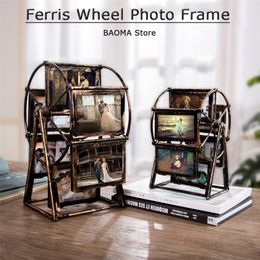 Creative 4 inch 5 inch Plastic Ferris wheel Model Frame Home Decoration Accessories Modern Photo Show Wedding Room Decorative 201211