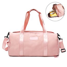 Waterproof Gym Bag Yoga Bag With Shoe Compartment Dry Wet Separated Storage Adjustable Strap Training Outdoor Sports Fitness Q0705