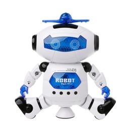 new Electronic Walking Dancing Robot Toys With Music Lightening For Kids dropshipping LJ201105