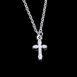 Fashion 15*7mm Christian Cross Pendant Necklace Link Chain For Female Choker Necklace Creative Jewelry party Gift