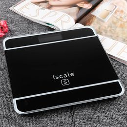 LCD Electronic Digital Tempered Glass 180kg Body Weight Scale - Gold