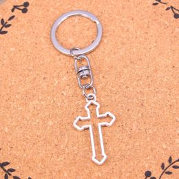 Fashion Keychain 38*22mm hollow cross Pendants DIY Jewellery Car Key Chain Ring Holder Souvenir For Gift