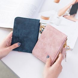 Mini Women's Wallet Female Leather Slim Cute Thin Ladies Coin Purse for Cards Small Wallet Women Zipper New