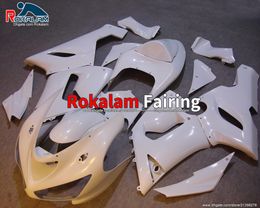 For Kawasaki ZX-6R 2005 2006 ZX6R ZX 6R 2005 2006 White Aftermarket Fairing Motorcycle Fairings Kits (Injection Molding)