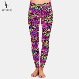 LETSFIND Sexy Women 3D Leopard Grain Print Leggings Fashion High Waist Fitness Elastic Plus Size Leggings Hot Sale 201202