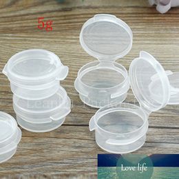 5g X 100 Empty Cream Container with Button, Small Skin Care Cream Jar , Ointment Sample Plastic Container ,Mini Medicine Box