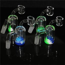 hookahs Glass Reclaim Catcher ash catcaher handmake with 4mm Quartz Banger nail and 5ml silicone wax containers for dab rig bong