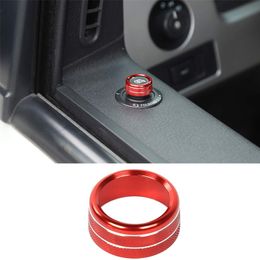 Aluminum Alloy Release Mirrors Switch Knob Ring Trim Red For Ford F150 Raptor 2009-2014 Interior Accessories
