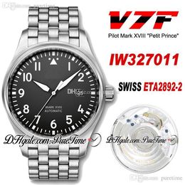 V7F Mark XVIII 327011 Le Petit Prince Swiss ETA2892-2 Automatic Mens Watch Steel Case Black Dial Stainless Steel Bracelet New Puretime j4a1