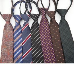 Neck Ties Sitonjwly Men Suit Business Tie Lazy Zipper Necktie Neckwear Party Gravata Polyester Bridegroom Male Shirt Cravate Homme1