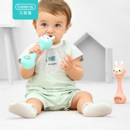 Beiens Baby Toys Kids Musical Rattle Early Development Toys 0-12 Months Enfant Hand Shaking Rattle Educational Mobiles Toy Gifts 201224